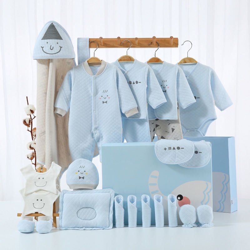 Custom Newborn Cotton Baby Gift Box Clothes Set 18/21/23 Pcs